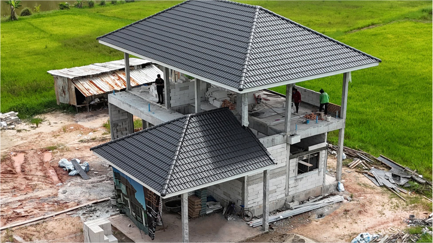 เช็คงานหลังคาบ้าน | Success Home Builder รับสร้างบ้านขอนแก่น อุดรธานี