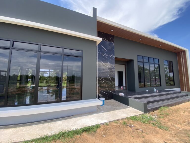 ผลงานสร้างบ้าน Modern House ที่มหาสารคาม 1 - รับสร้างบ้านมหาสารคาม