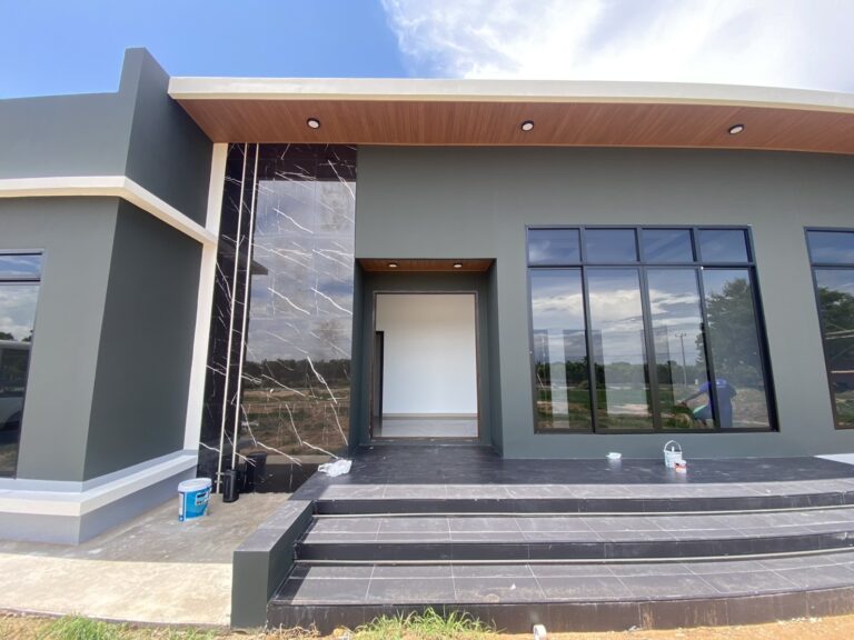 ผลงานสร้างบ้าน Modern House ที่มหาสารคาม 1 - รับสร้างบ้านมหาสารคาม