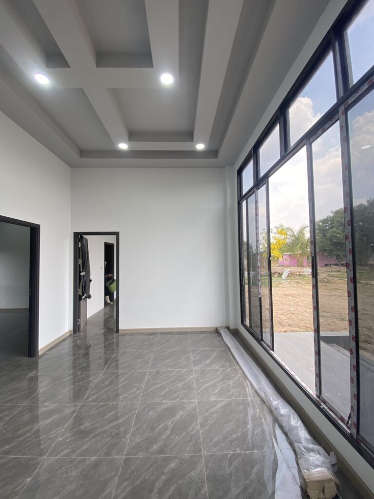 ผลงานสร้างบ้าน Modern House ที่มหาสารคาม 1 - รับสร้างบ้านมหาสารคาม