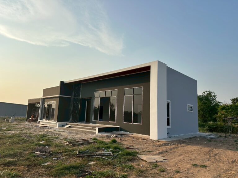 ผลงานสร้างบ้าน Modern House ที่มหาสารคาม 1 - รับสร้างบ้านมหาสารคาม